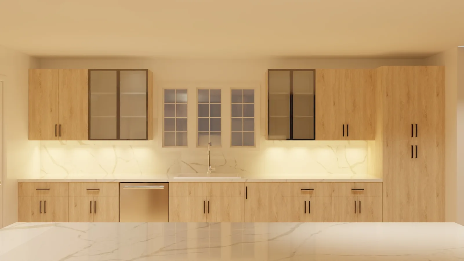 3D kitchen render