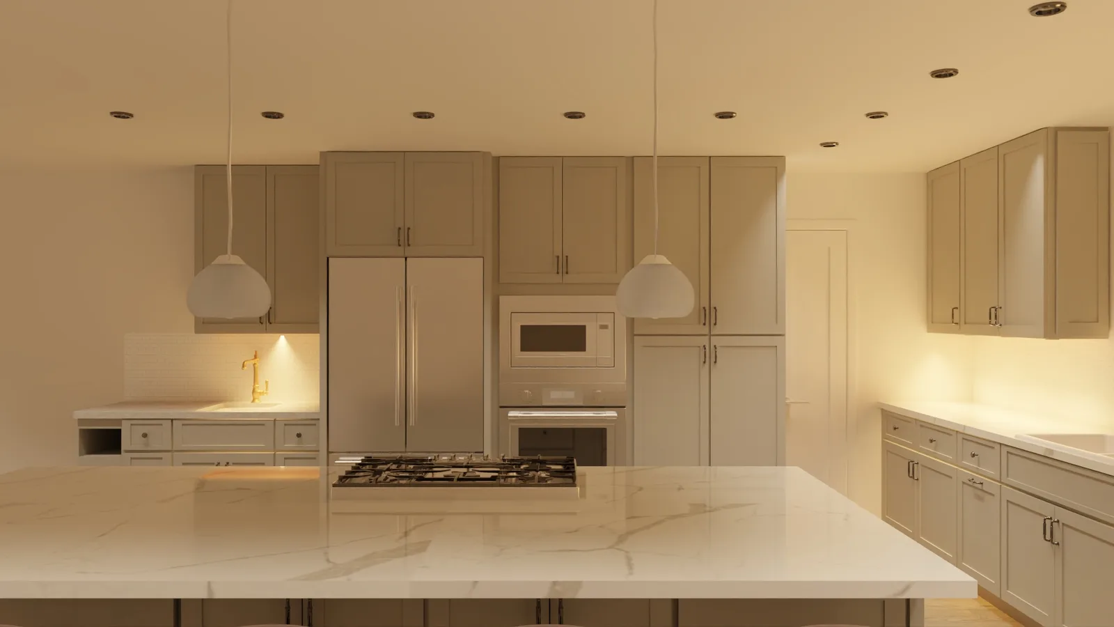 3D kitchen render