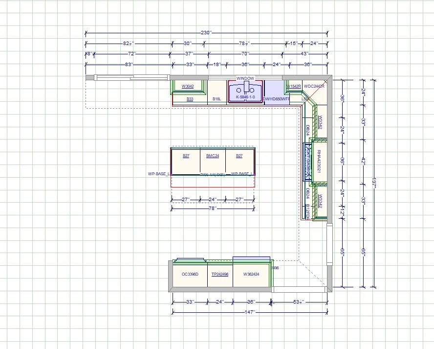 Kitchen floor plan layout