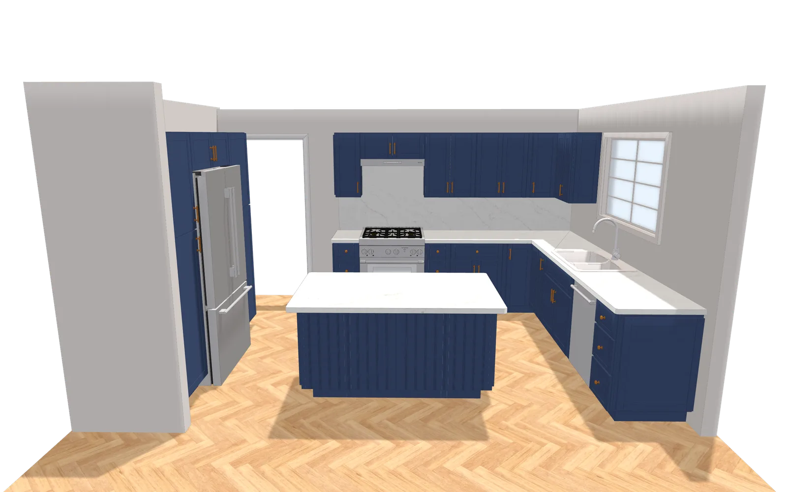 Interactive 3D LiveSpace walkthrough of the Patsy Kitchen, designed in 2020 Flex