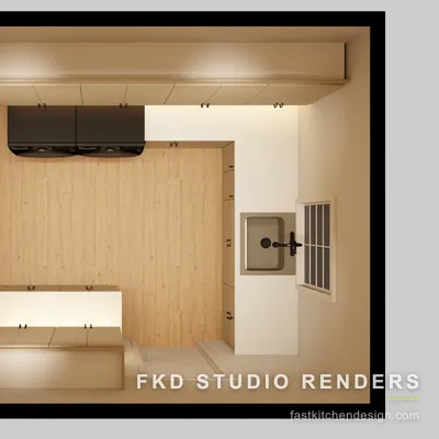 2020 Flex laundry room floor plan showing the L-shaped cabinet layout, washer and dryer, and corner sink.